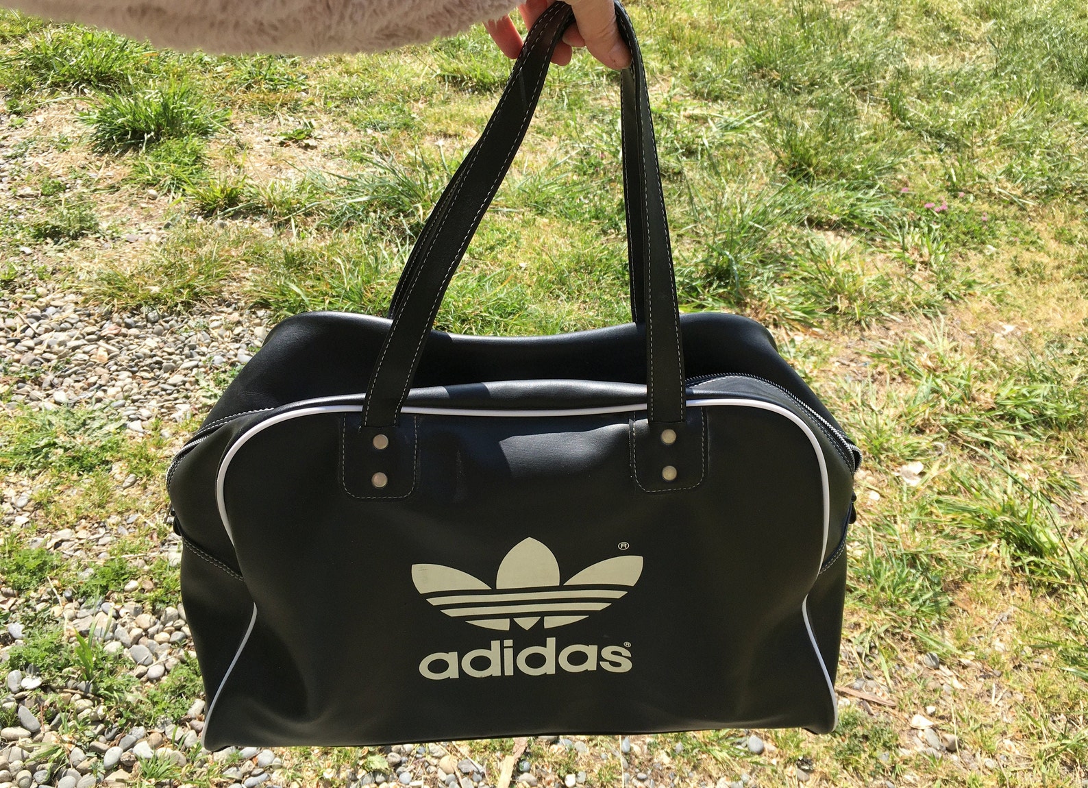 Vintage Adidas Sports Bag ADIDAS Weekend bag Vintage B/W Etsy
