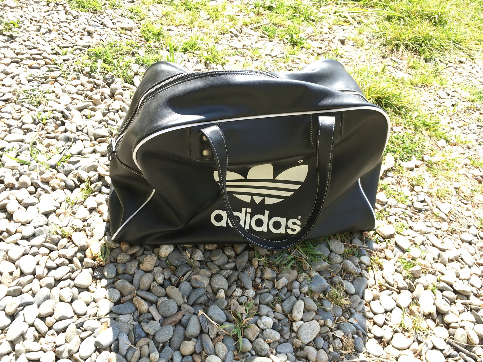 Vintage Adidas Sports Bag ADIDAS Weekend bag Vintage B/W | Etsy
