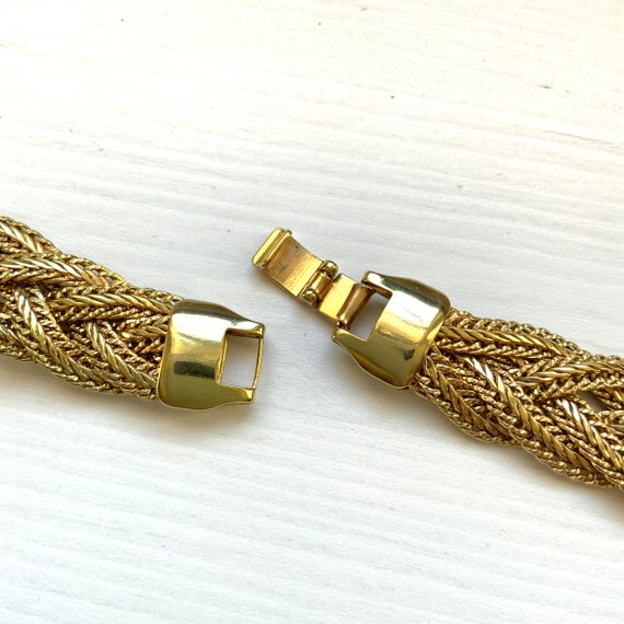 VINTAGE Gold Tone Braided Chain Necklace(Sp23-196… - image 7