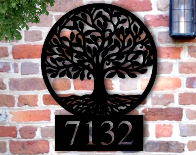 Custom metal address sign, Address plaque, House number, Metal address sign, House number signs, front porch decor, housewarming gift.