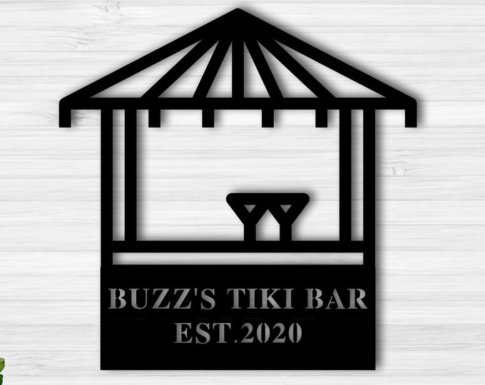 Personalized Metal Bar Sign, Beach Bar Sign, Pool Decor, Custom Metal Signs, Pool Bar, Outdoor Metal Sign