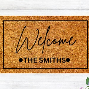 Personalized Welcome Doormat, home decor, custom doormat, welcome mat, housewarming, front door mat, welcome doormat
