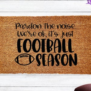 We are ok its football season doormat, Football Fan Gift, Fall Porch Decor, Football season Decor, Football Fan Doormat, Football Decor