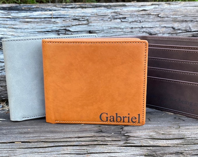 Valentines day gift for him, Valentines day gift for dad, Valentines day gift for guy, Custom Valentines day wallet, Engraved Wallet