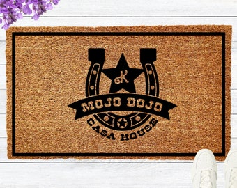 Welcome to The Mojo Dojo Casa House Doormat, Welcome Door Mat, New Home Gift, Movie Doormat, Home Decor, Closing Gift, Front Door Decor