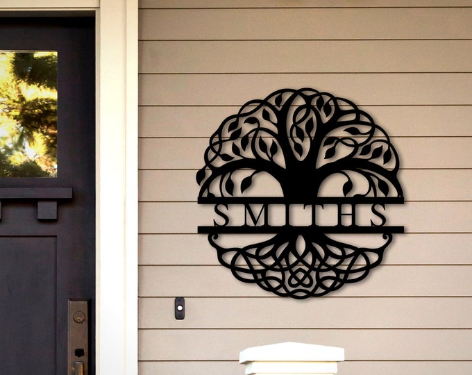 Front Porch Sign, Family Name Metal Sign, Custom Last Name Sign, Welcome Sign, Personalized Metal Wall Decor, Custom Living Room Wall Decor