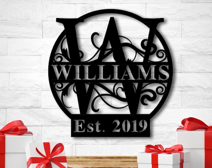 Custom Family Name Metal Sign, Custom Metal Name Sign, Established Family Sign, Established Sign Metal, Established Home Sign