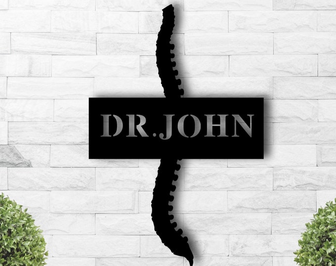 Custom Spine Sign, Chiropractor Gift, Spine Surgeon Gifts, Graduate Gifts, Custom Dr Office Gifts, Personalized Spine Sign, Dr Office Decor