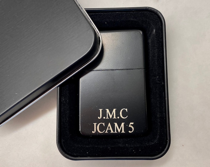 Personalized Matt Black Engraved Lighter, Custom Wedding Role Lighter, Best Man Lighter, Groomsman Lighter, Wedding Lighter