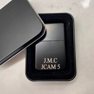 Personalized Matt Black Engraved Lighter, Custom Wedding Role Lighter, Best Man Lighter, Groomsman Lighter, Wedding Lighter