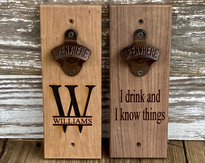 Personalized Beer Bottle Opener, Groomsman Gift, Men's Gift,  Valentine's Day Gift