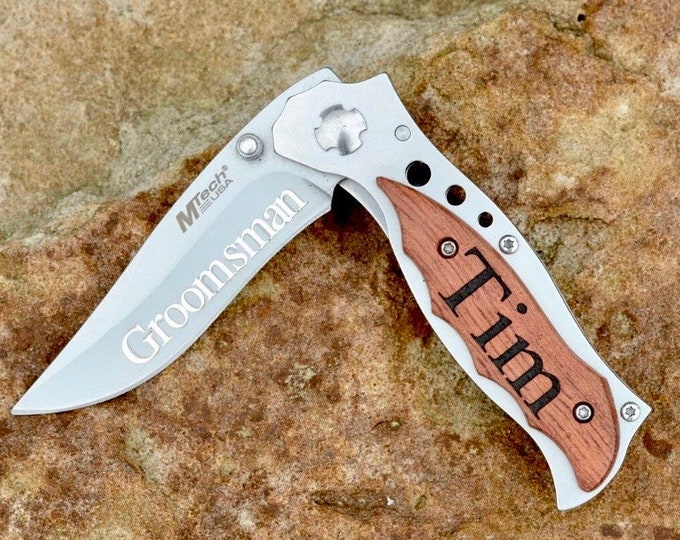 Personalized Knife, Groomsmen Gift Knife, Engraved Knife, Groomsman Knife, Groomsmen Knife, Groomsmen Proposal, Personalized Pocket Knife