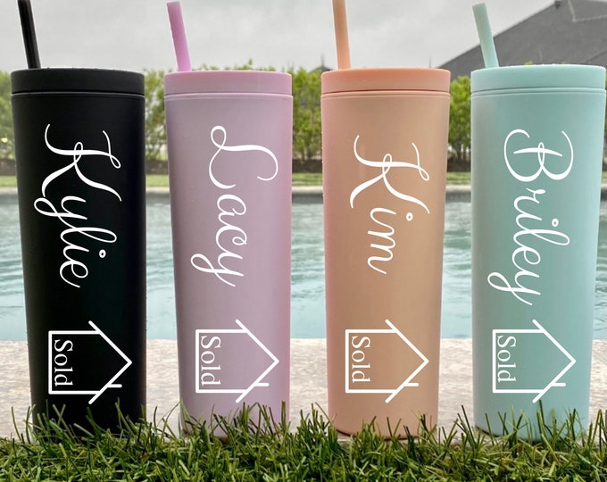 Personalized Realtor Gift, Real Estate Gift for Agent, Realtor Closing Gift, Realtor Sold Tumbler, Closing Thank you Gift