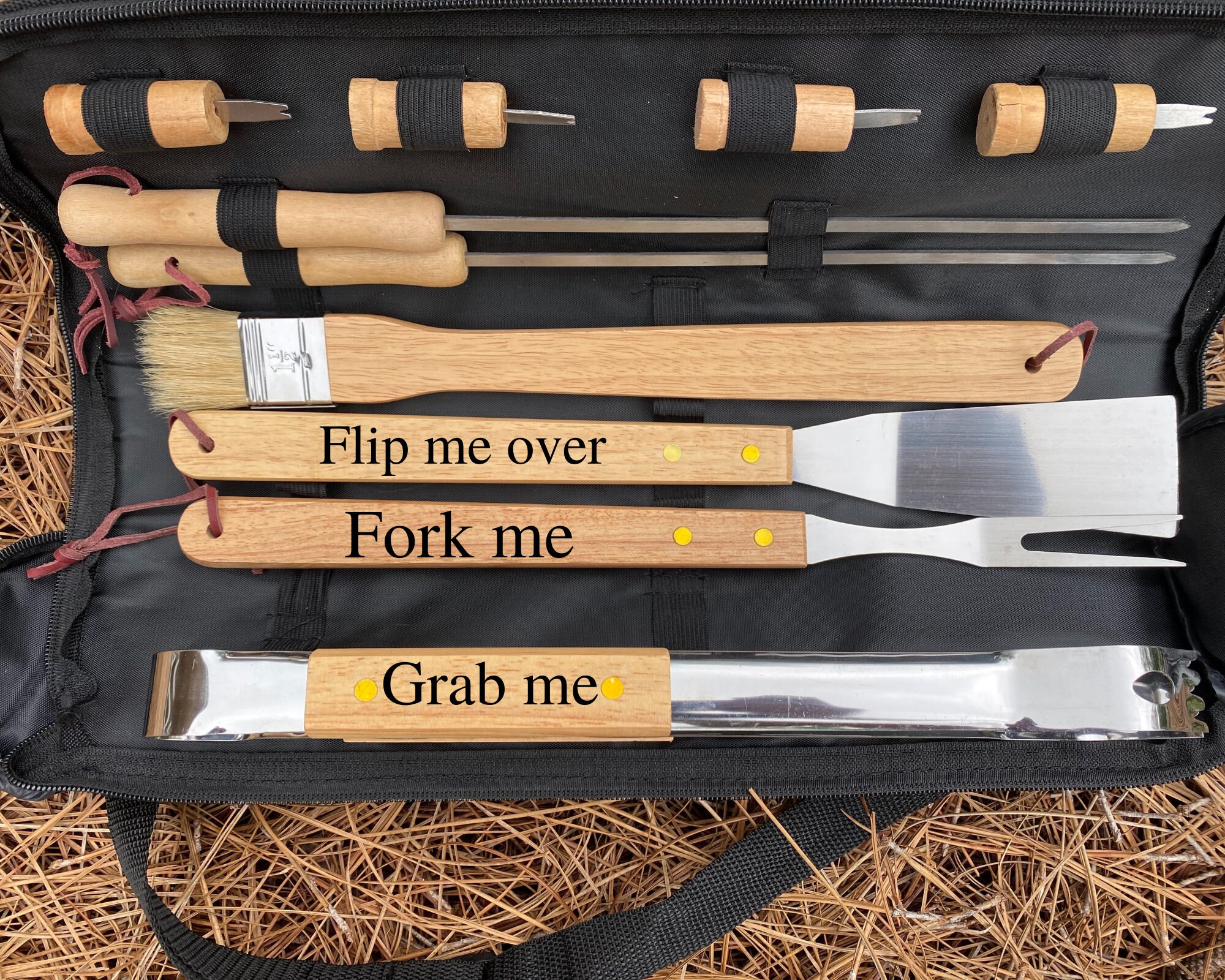 Personalized Grill Tool Set Engraved BBQ Tools Husband Gift Dad Gift Hand  Engraved Custom Designed Premium BBQ Set 