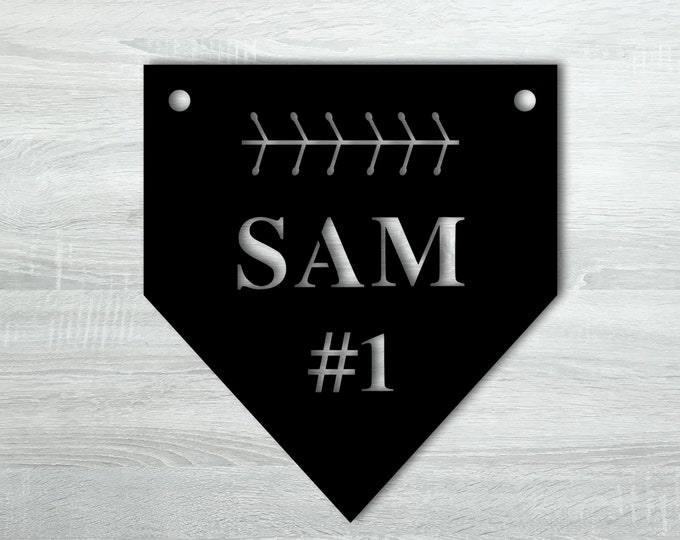 Front Porch Sign, Personalized Metal Baseball Sign, Boys Baseball Art, Baseball Dad Metal Sign, Personalized Bat Sign,Baseball Decor
