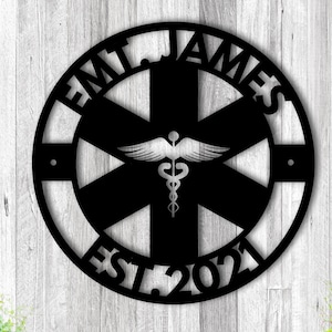 Emt gift, EMS sign, Star of Life, EMS Door Decor, EMS Sign, Paramedic Door Wreath, Paramedic Sign, Front Door Wreath, Paramedic gift,