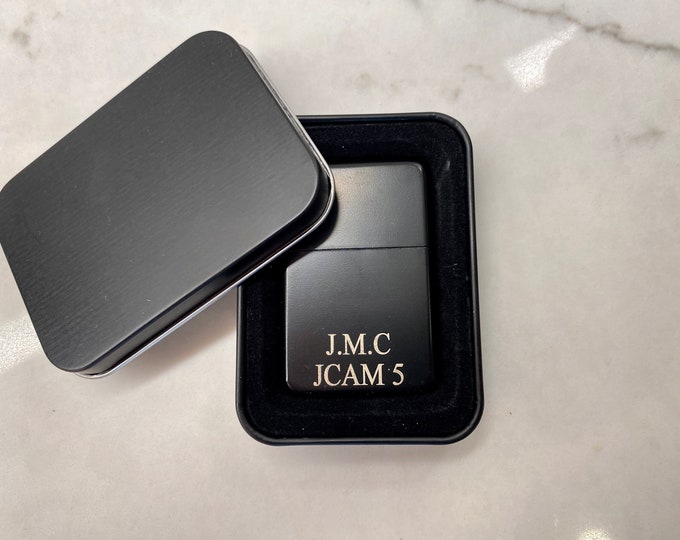 Personalized Matt Black Printed Lighter, Custom Wedding Role Lighter, Best Man Lighter, Groomsman Lighter, Wedding Lighter
