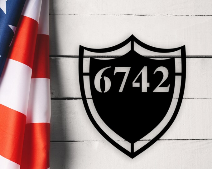 Police Retirement Gift, Police Academy Graduation Gift, Station Number Plaque, House Numbers,House Number Sign,Address Sign,Address Plaque