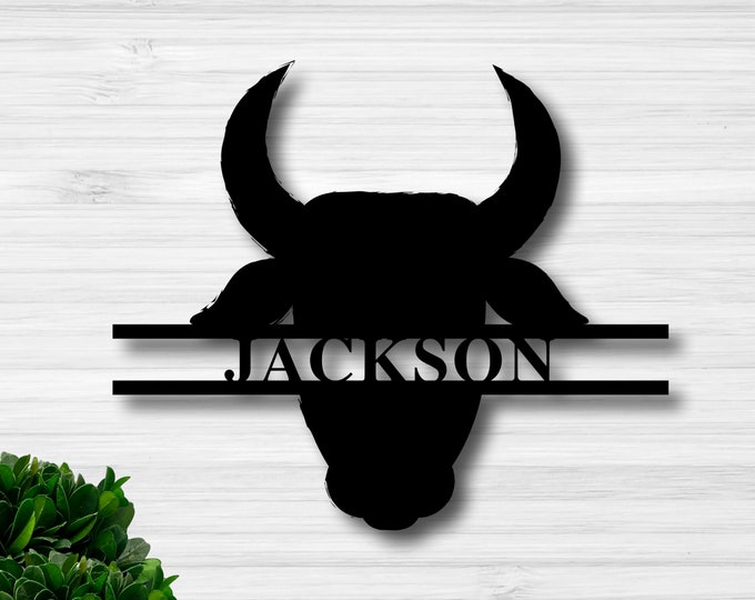 Custom Family Name Metal Sign, Initial Sign, Metal Farm house sign.Door Hanger, Last Name Sign, Metal Wall Art, Metal Decorative Wall Art