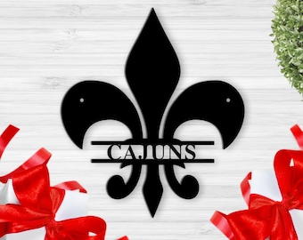 Fleur De Lis Customized Sign, Wall Mount Personalized Fleur De Lis, Pesonalized Fleur De Lis, Last Name Fleur De Lis, Fleur De lis sign,sign