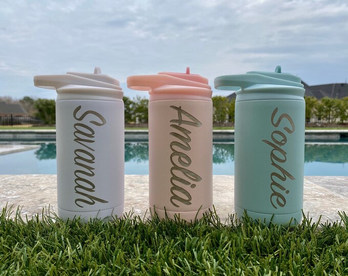 Back to School Water Bottle for Girls,Water Bottle for School, Personalized Water Bottle, Engraved Bottle, Custom Kids Water Bottle