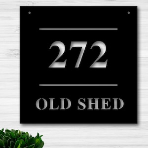 Metal Address Sign, house number, modern home, minimalist house number, modern farmhouse, metal house number, address plaque