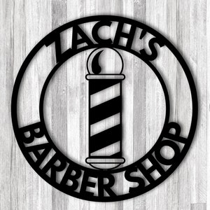 Barber Shop Sign, Personalized Barber Sign, Custom hairstylist Sign, Metal Hairdresser Barber Name Decor, Personalized Business Name Sign