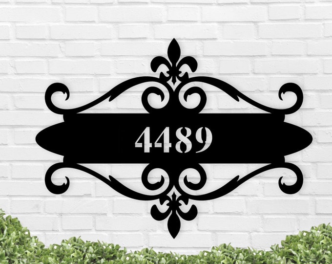 Custom Metal Address Sign - Wilderness Rustic Sign - Metal House Number Sign - Outdoor - Gift Ideas - Address Plaque - Housewarming Gift