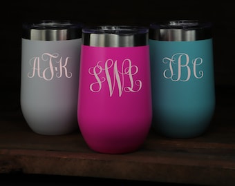 Wine tumbler, Personalized Wine Tumblers, Bridal Party Cups, Custom Wine Tumbler, 12oz wine tumbler, Wedding party