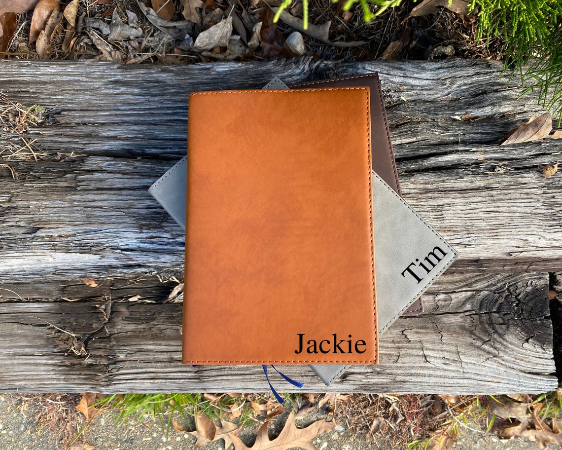 Journal With Name Journal With Name Leatherette Journal Etsy