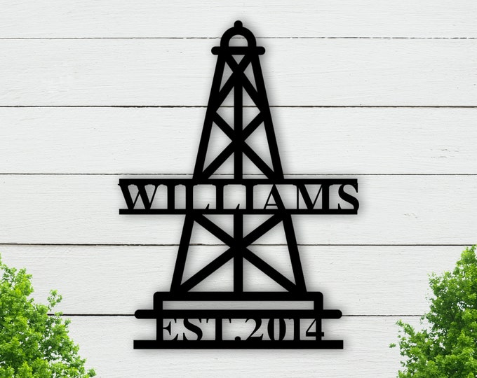 Personalized Metal Sign Custom Last Name Sign Family Name Sign Metal Wall Art Split Monogram Personalized Wedding Gift