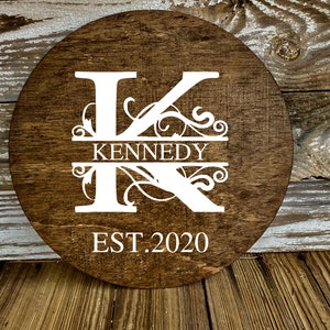 Family Name Sign Wood Last Name Sign Established Sign Personalized Family Sign Established Sign Wedding Sign Family Name Plaque Est Sign