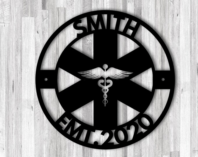 Personalized EMT Gift, Metal Sign, Personalized Gift For EMS, Paramedic Gift, First Responder Gift Ideas, Medic EMT Ems Paramedic Decor Idea