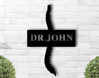 Personalized Chiropractic sign, Chiropractor Gift, Wall Office, Spine Doctor Gift.