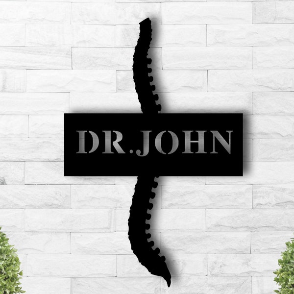 Personalized Chiropractic sign, Chiropractor Gift, Wall Office, Spine Doctor Gift.