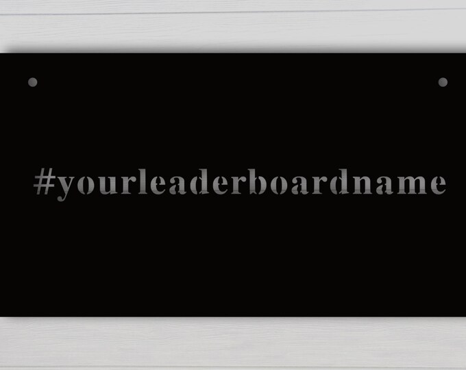 Leaderboard name sign, Personalized Leaderboard sign, Metal Leaderboard Sign, Pelo Leaderboard Sign, Century Ride Gift, Leaderboard sign