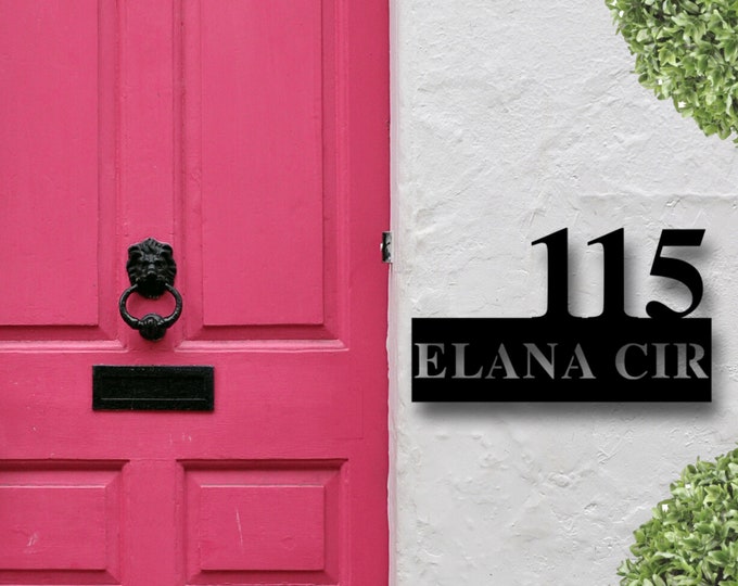 Metal House Numbers, Address Sign, House Number Plaque, Metal Address Numbers, Address Plaque, Front Porch Decor, Porch Signs, Metal Signs
