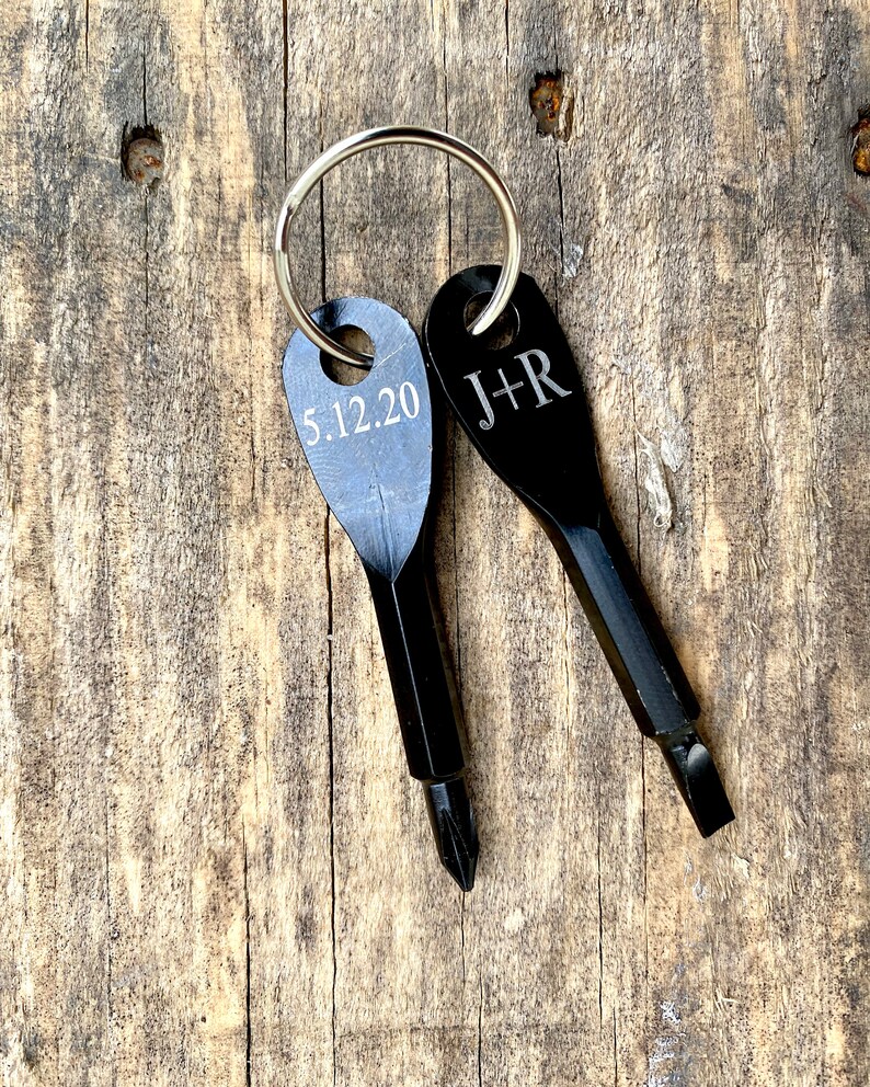 Custom keychain screwdriver set engraved key chain set key Etsy