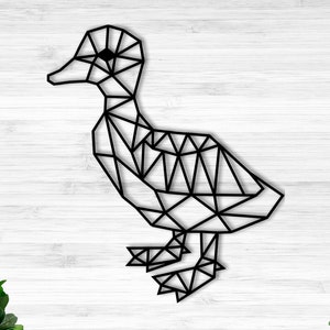 Geometric Duck, Metal Duck Sign, Kids room decor, nursery decor