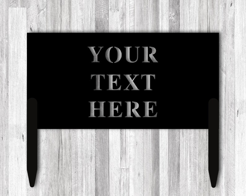 Personalized Yard Sign With Stakes Custom Metal Yard Signs Etsy