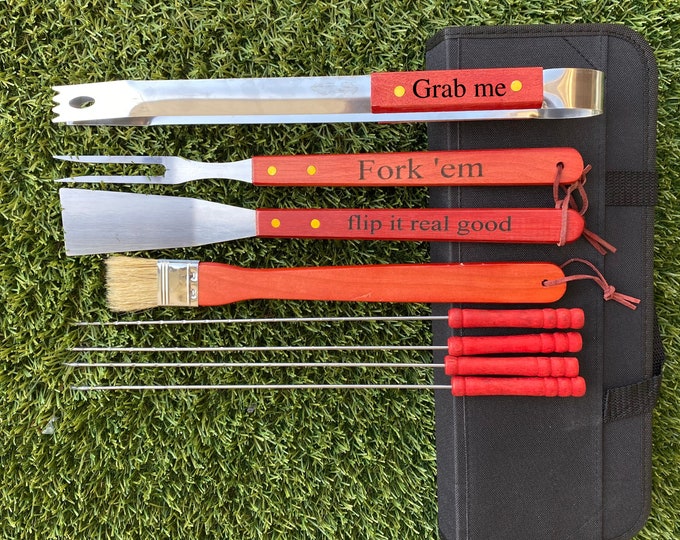 Personalized Fathers Day Gift, Personalized Gift for Men, Dad Gift, Dad Birthday Gift, Dad Grill Gift, Dad Grill Set, Custom Gift for Dad