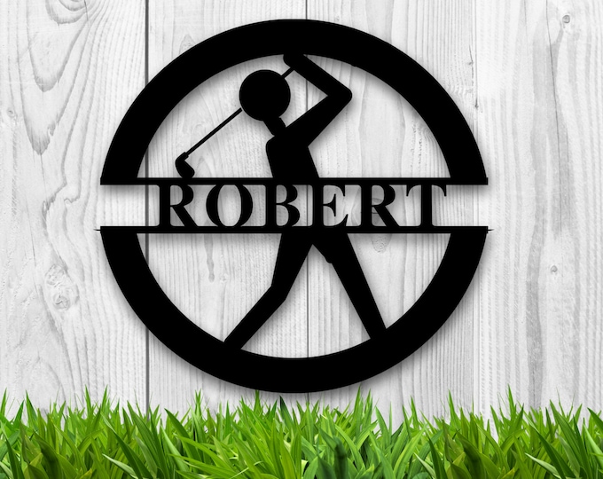 Golfer Metal Decor, Golf Gift, Gift for Him, Sports, Golf Art, Gift for Dad,  Golf Sign, Metal Wall Decor, Golfers Gift