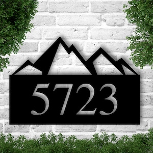Custom metal address sign, Address plaque, House number, Metal address sign, House number signs, front porch decor, housewarming gift.