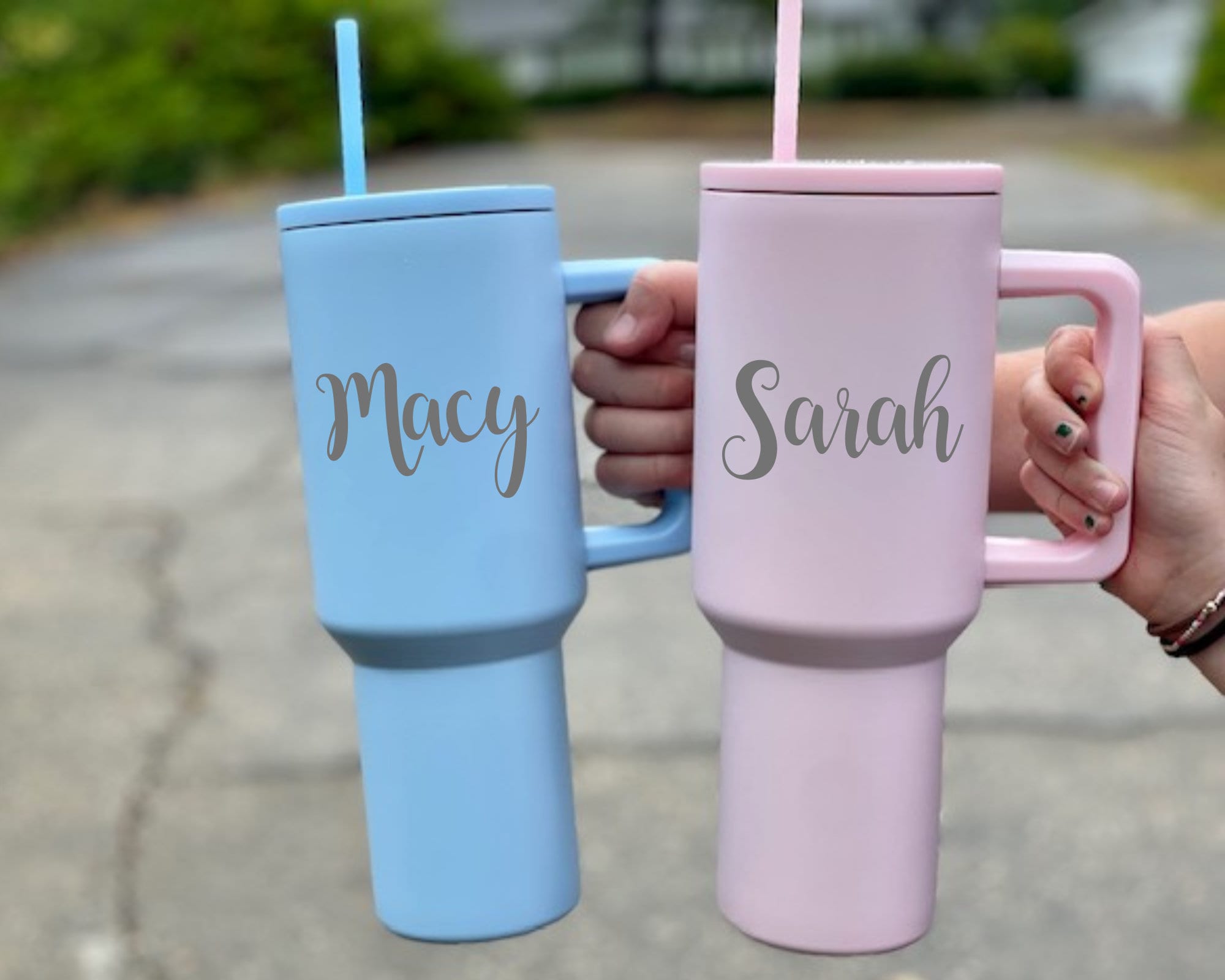 Personalized 40oz Tumbler With Handle & Straw, Custom Engraved Tiktok Cup,  Gift for Her, 40 Oz Travel Mug, Not Stanley Brand Quencher 