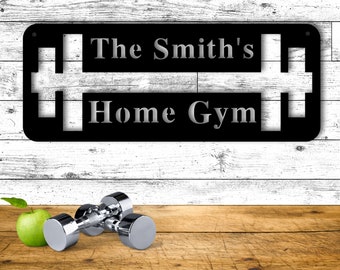 Gym Sign | Personalized Home Gym Sign | Custom Metal Gym Sign | Home Gym Sign | Cross Fit Sign