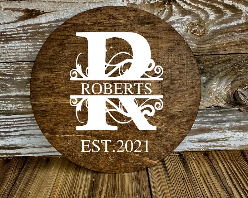 Family Name Sign Wood Last Name Sign Established Sign Etsy