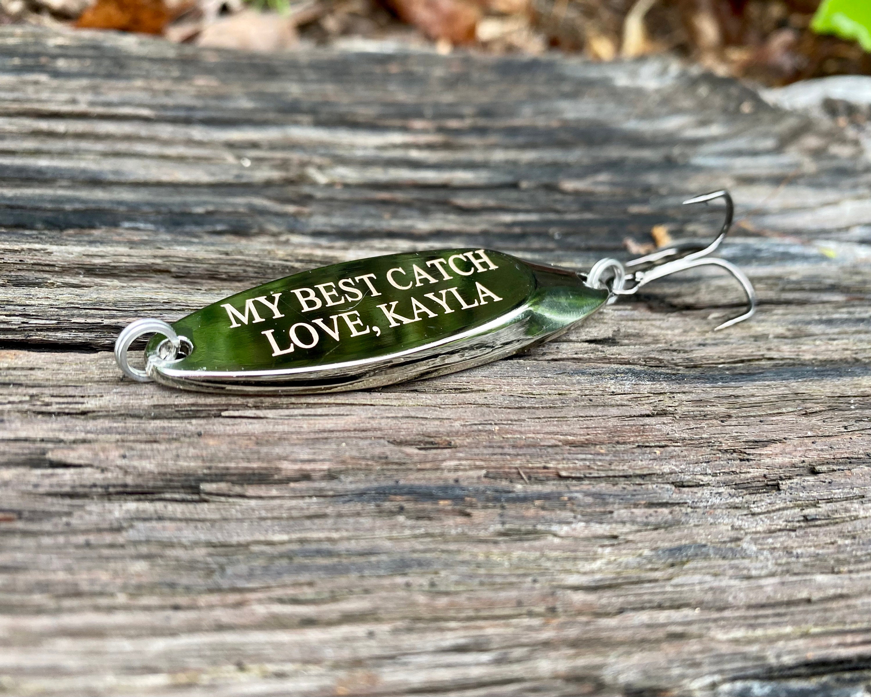 Personalized Fishing Lure, Custom Fish gift, Fathers day gift for Dad,  Wedding Party Gift, Laser Engraved Fishing Bait