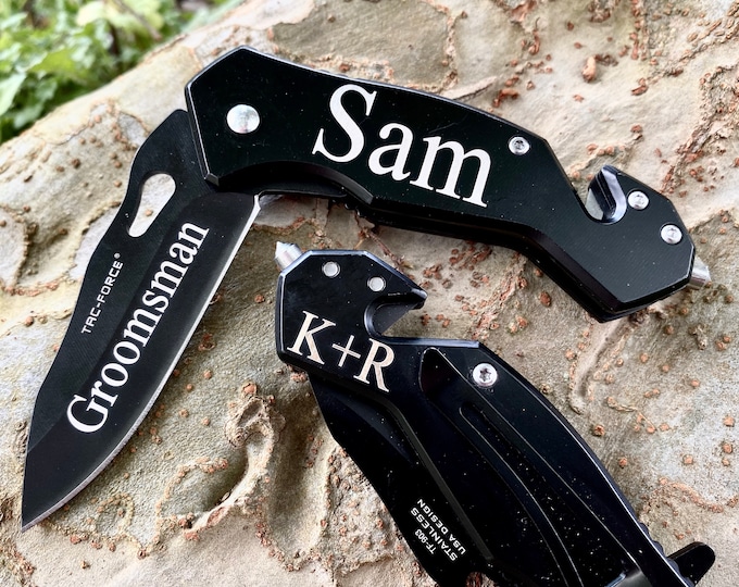 Personalized knife, Engraved Knife, Monogrammed knife, Groomsman Knife, Groomsmen knife, Groomsmen knives, Knife for groomsmen