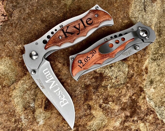 Personalized Knife, Groomsmen Gift Knife, Engraved Knife, Groomsman Knife, Groomsmen Knife, Groomsmen Proposal, Personalized Pocket Knife