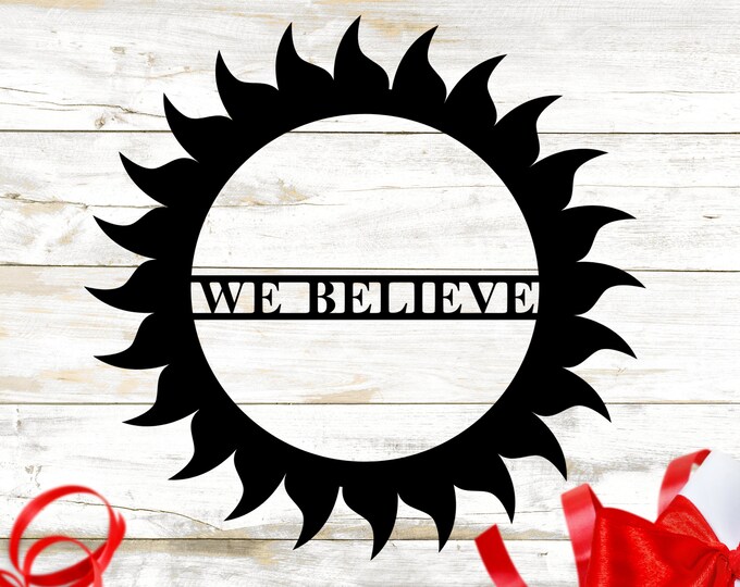 We believe | He is risen sign | easter wall decor | easter sign | metal signs | farmhouse metal sign